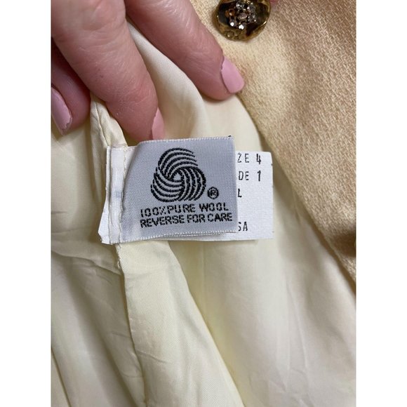 Vintage Cream Detail Button Princess Coat - Picture 9 of 16